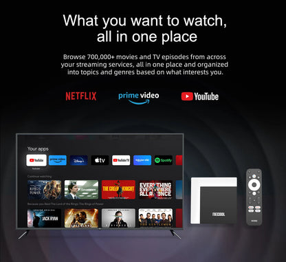 MECOOL Original KM7 PLUS Netflix TV Box 2GB16GB Android Smart TV 11 Google Certified 4K Amlogic tvbox ip tv WIFI Hebrew Arabic