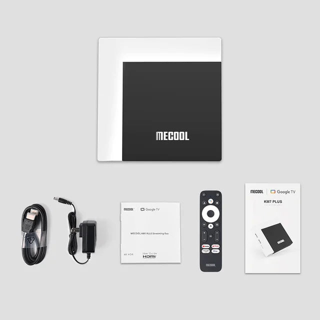 MECOOL Original KM7 PLUS Netflix TV Box 2GB16GB Android Smart TV 11 Google Certified 4K Amlogic tvbox ip tv WIFI Hebrew Arabic