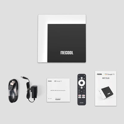 MECOOL Original KM7 PLUS Netflix TV Box 2GB16GB Android Smart TV 11 Google Certified 4K Amlogic tvbox ip tv WIFI Hebrew Arabic