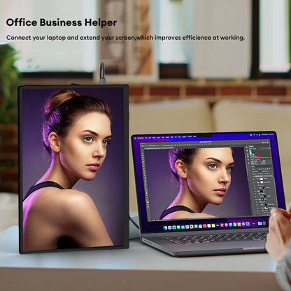 ZEUSLAP 15.6" FHD 100%sRGB 300Nits Ultra thin Back Stand Design Portable Monitor for Phone Gaming Laptop