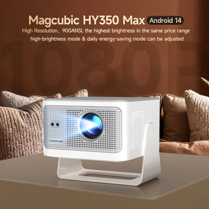 Magcubic Auto Focus Android14 4K Projector 900ANSI 8K Native 1080P HY350Max With Wifi6 BT5.4 16G Allwinner H726 Portable Outdoor