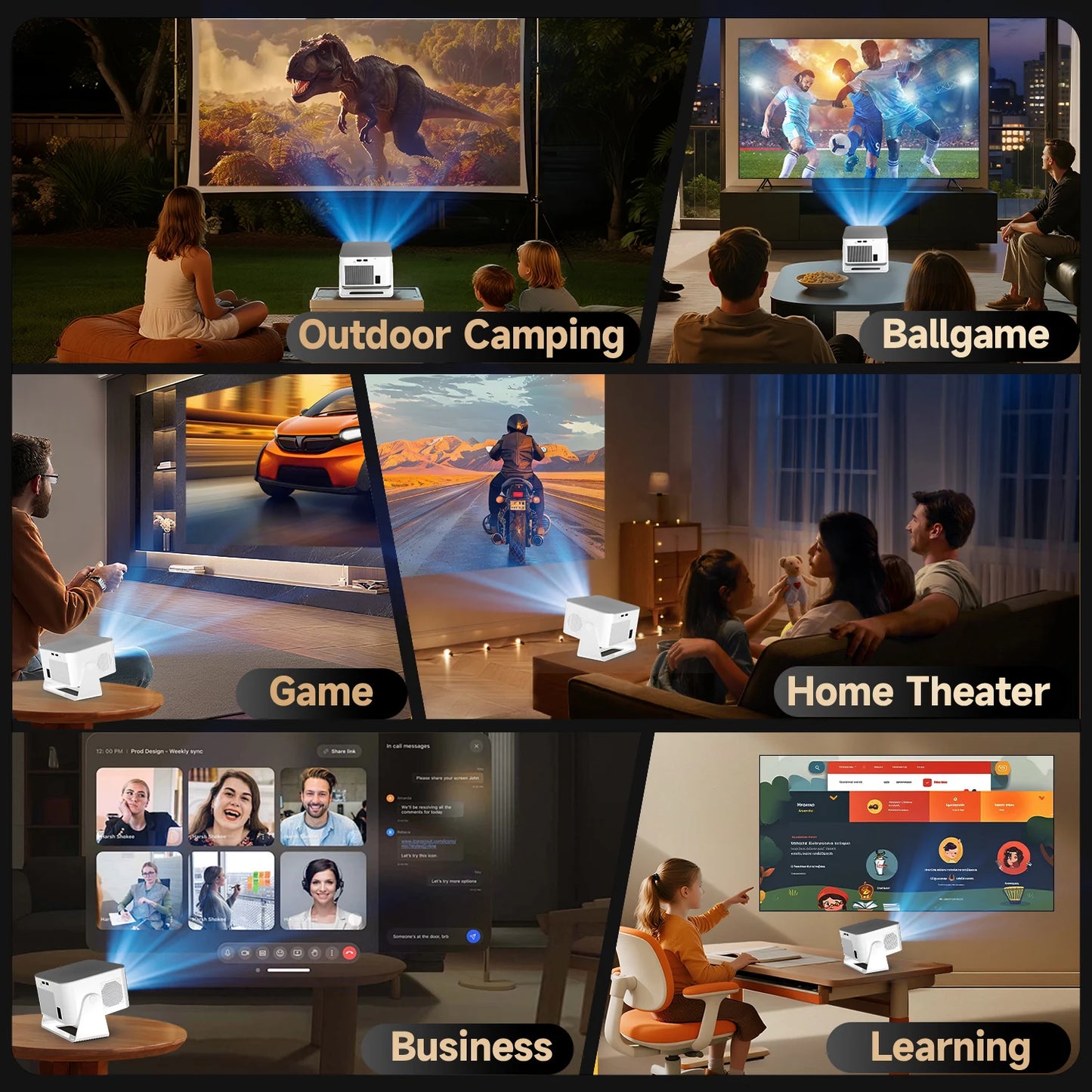 Magcubic Auto Focus Android14 4K Projector 900ANSI 8K Native 1080P HY350Max With Wifi6 BT5.4 16G Allwinner H726 Portable Outdoor