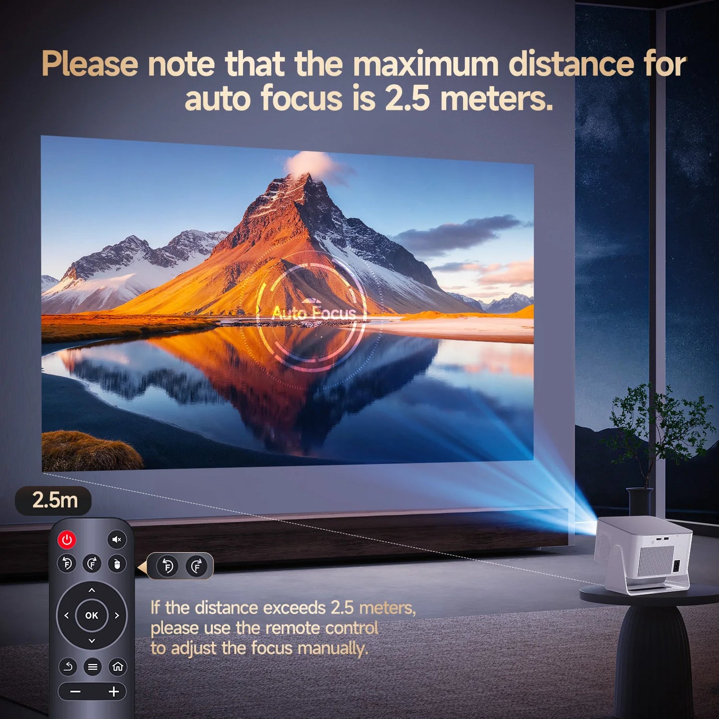 Magcubic Auto Focus Android14 4K Projector 900ANSI 8K Native 1080P HY350Max With Wifi6 BT5.4 16G Allwinner H726 Portable Outdoor
