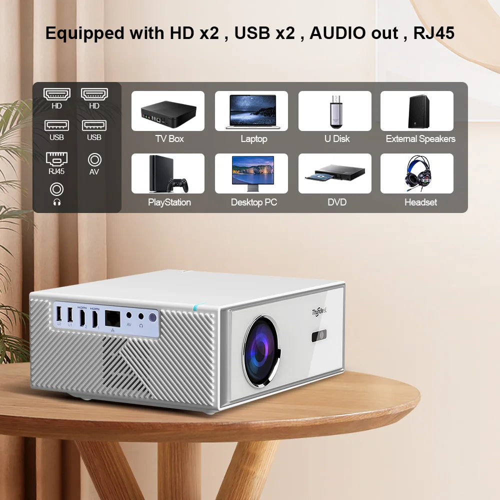 ThundeaL TD95W Android Projector Full HD 1080P WiFi 2K 4K Home Cinema Portable Smart TV Video Movie Meeting Led TD95 Projecter