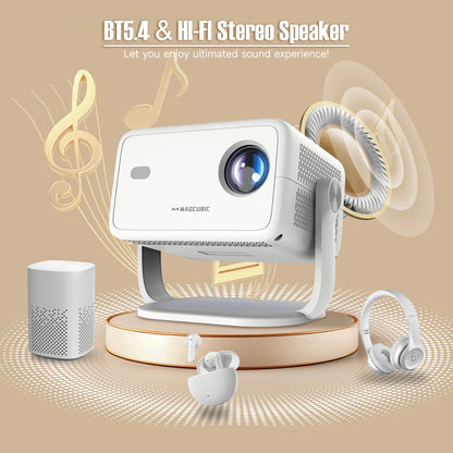 Magcubic Native 1080P 650ANSI 8K Android14 L018 Projector With Auto Keystone Correction Focus Wifi6 BT5.4 Portable Movie Outdoor