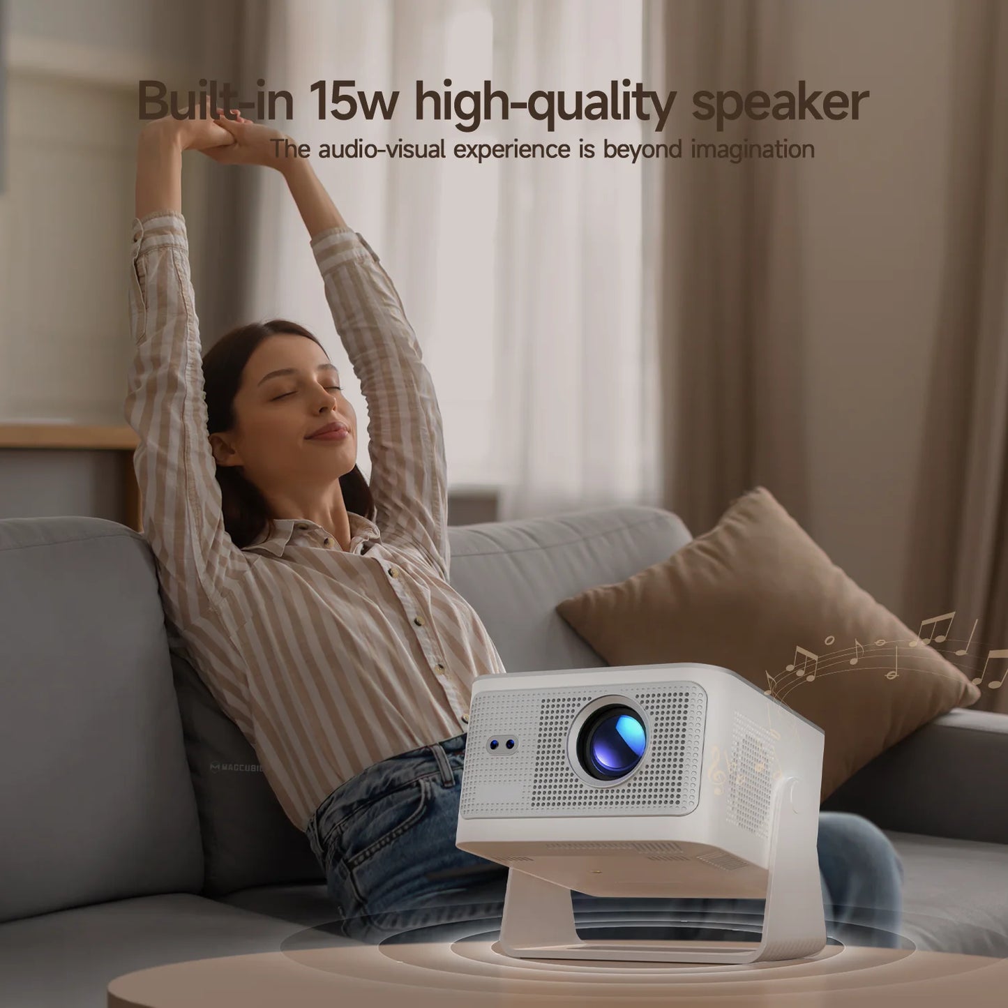 Magcubic Auto Focus Android14 4K Projector 900ANSI 8K Native 1080P HY350Max With Wifi6 BT5.4 16G Allwinner H726 Portable Outdoor
